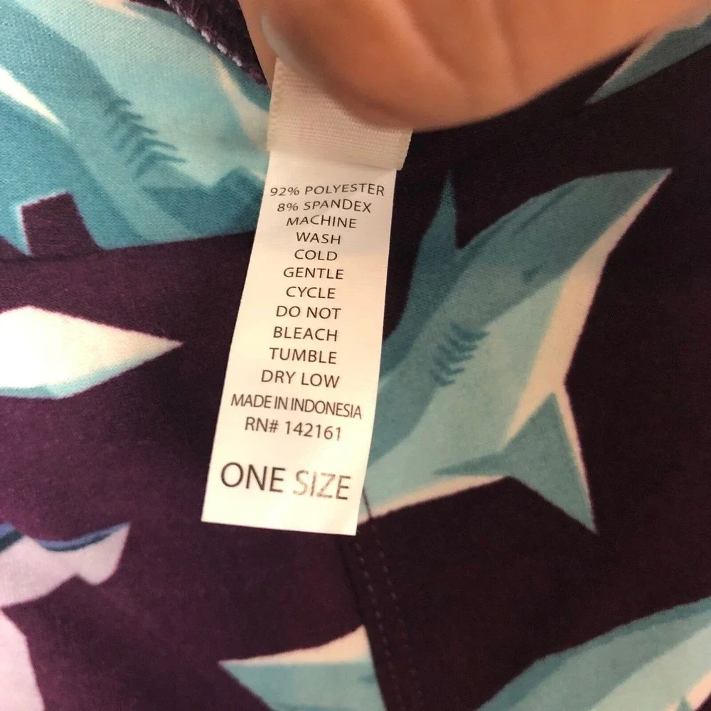 Lularoe Womens Leggings One Size Rare “Unicorn” Sharks‎ Whales